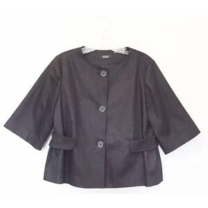 TAHARI ELIE TAHARI Sz S Versatile Blk Peplum Blzr